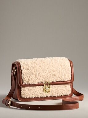 Anthropologie Jules Kae Mia Sherpa Crossbody Bag